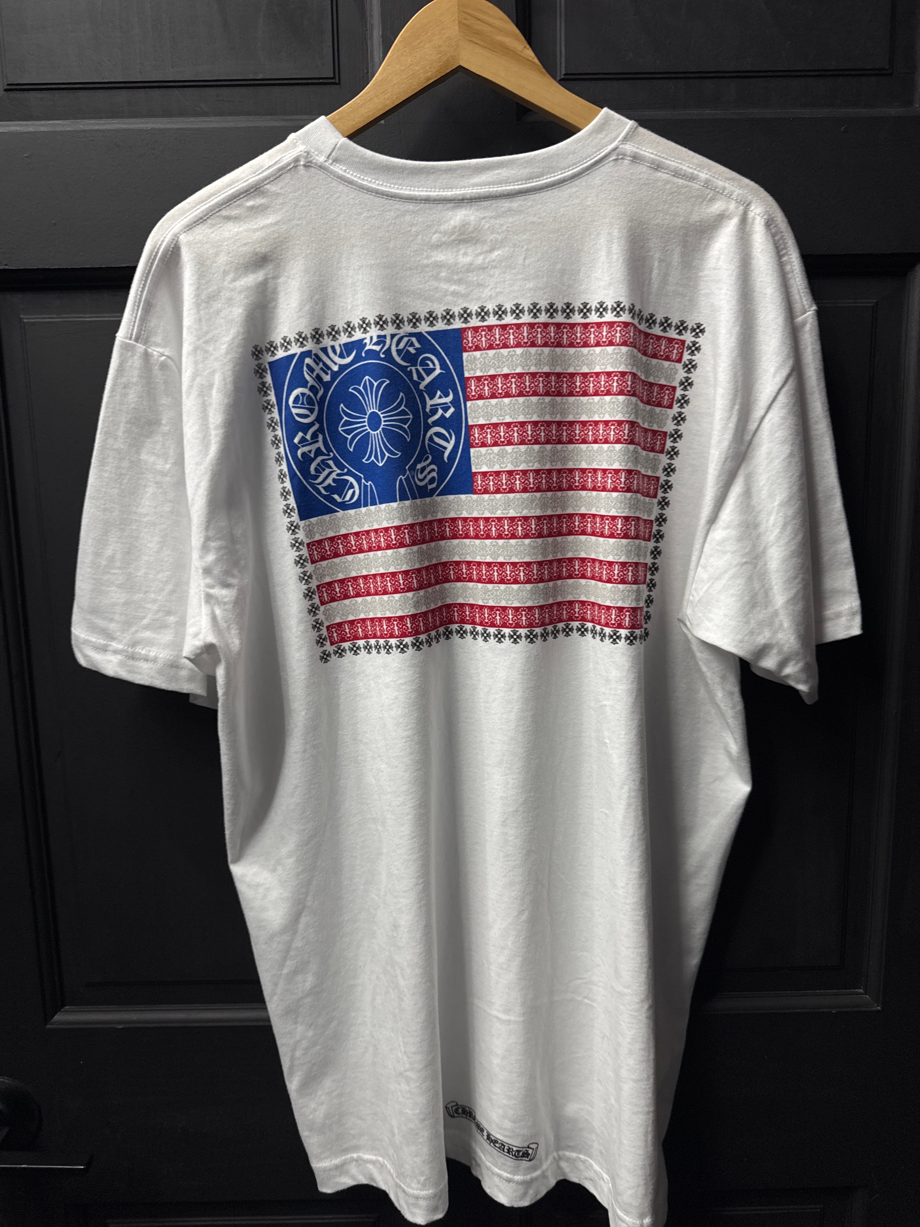 Chrome heart USA flag dagger tee Sz XL