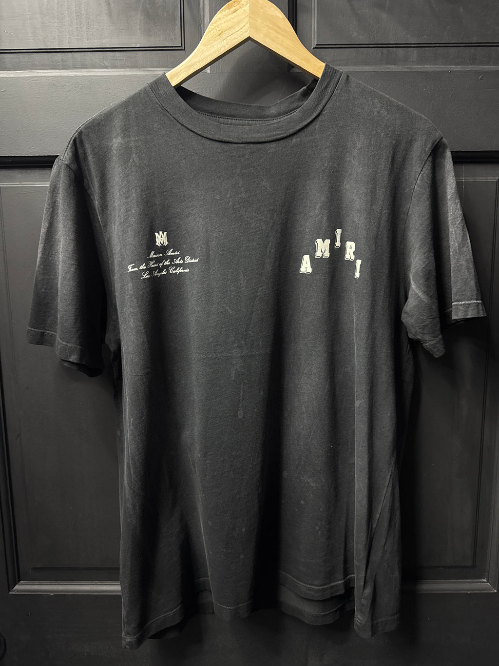 Amiri collegiate logo tee