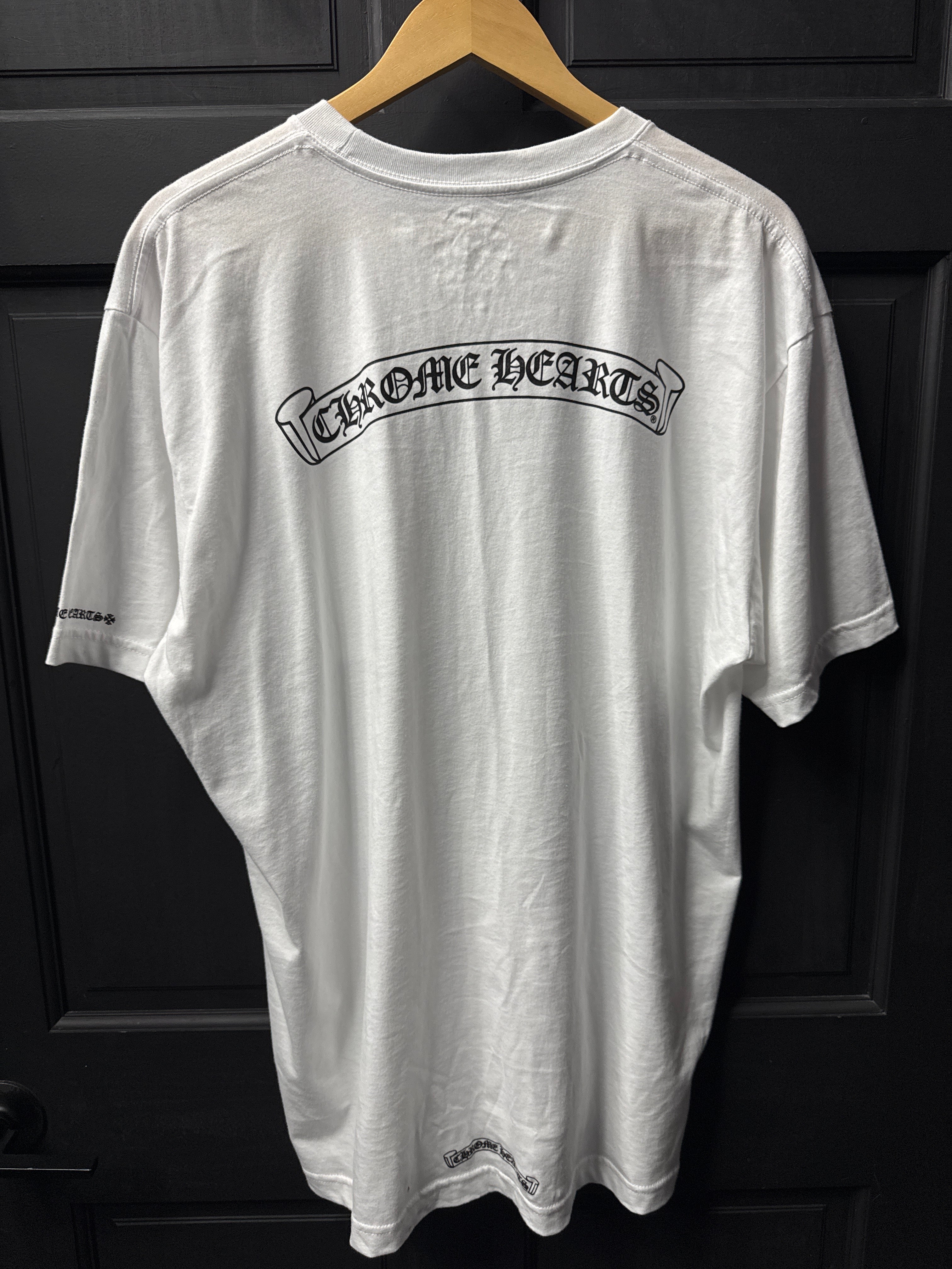 Chrome heart scroll tee sz XL New