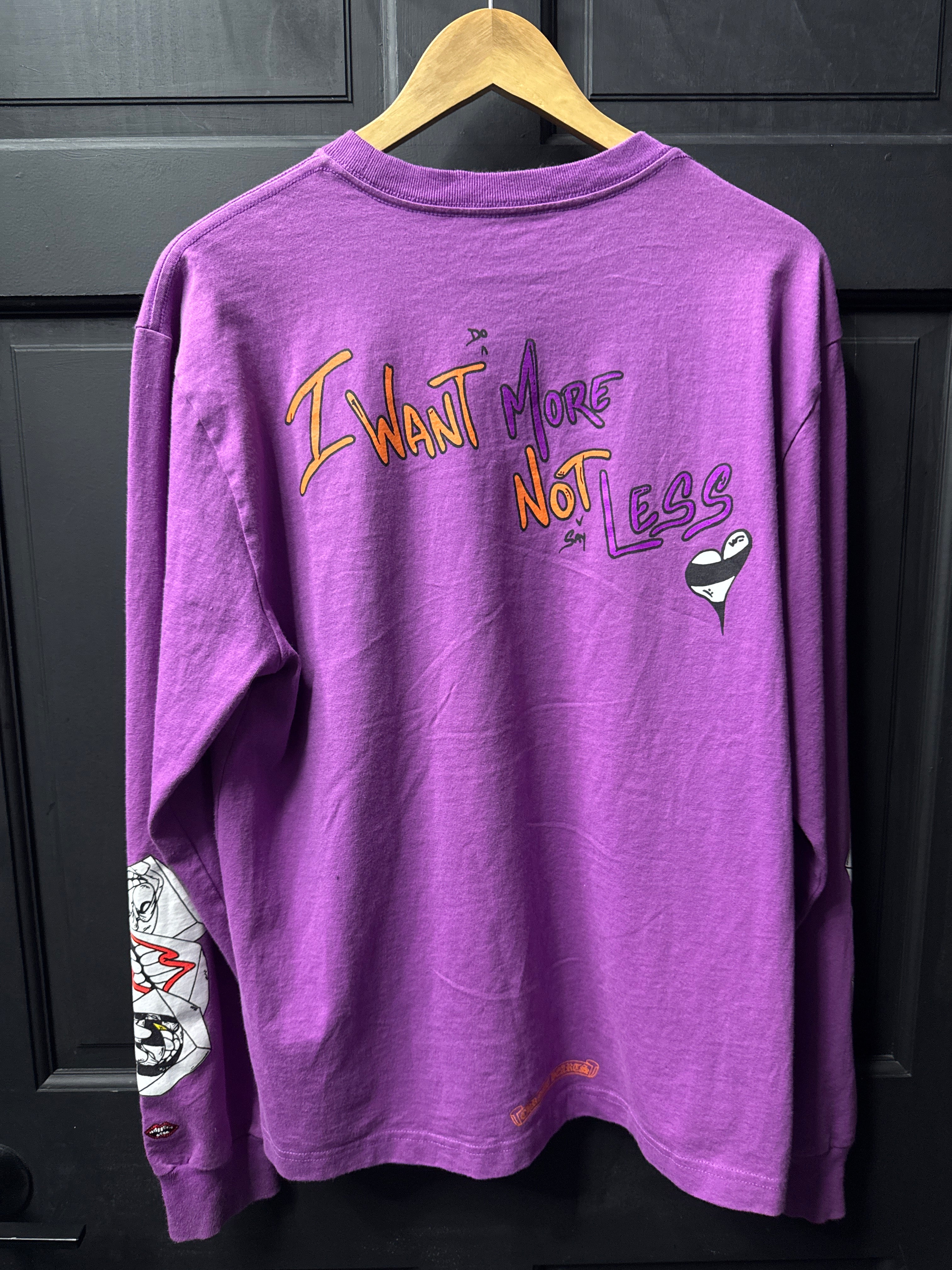 Chrome Matty boy I want more not less long sleeve sz small U