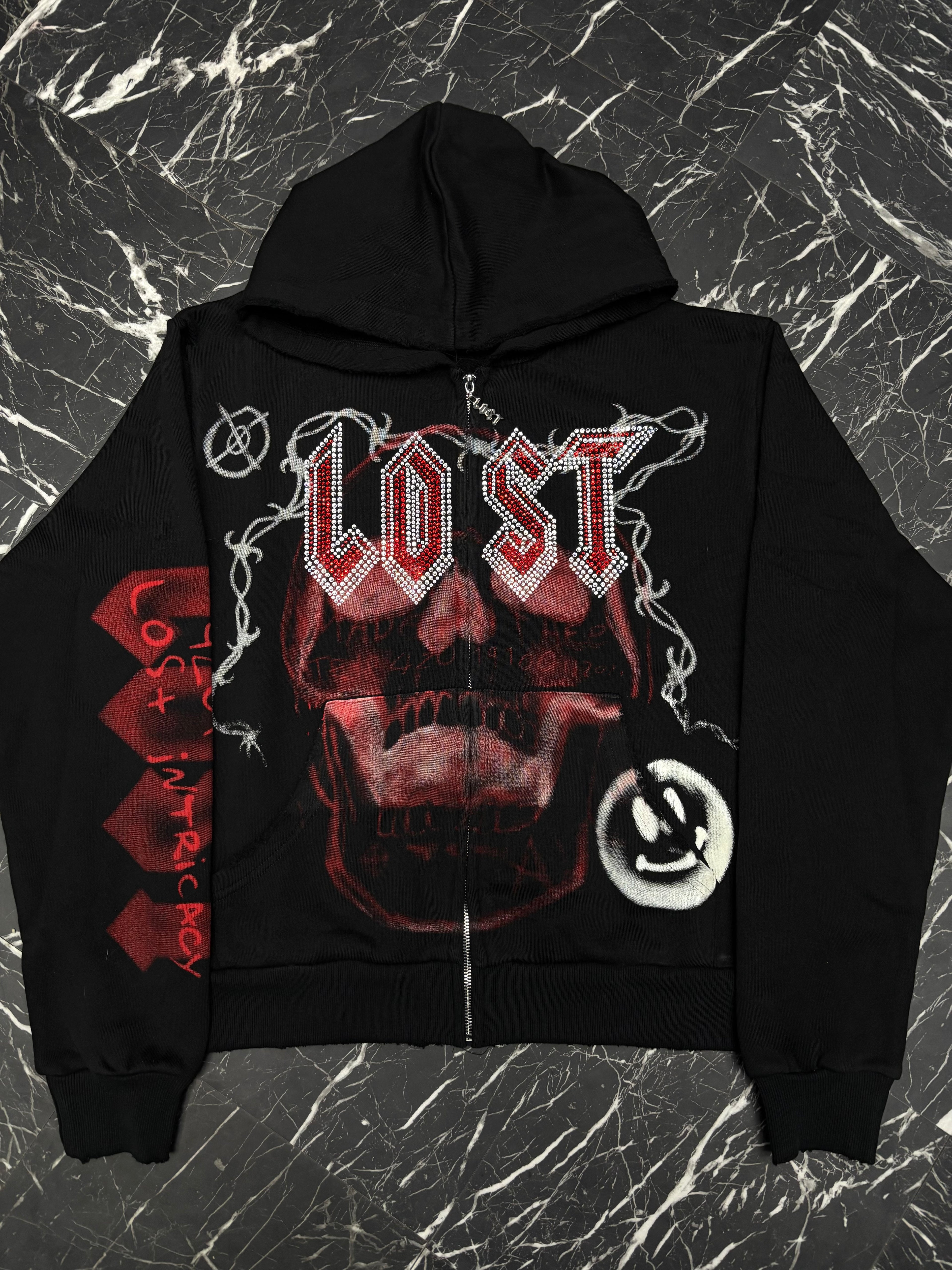 Lost Intricacy Zip Up *Red*