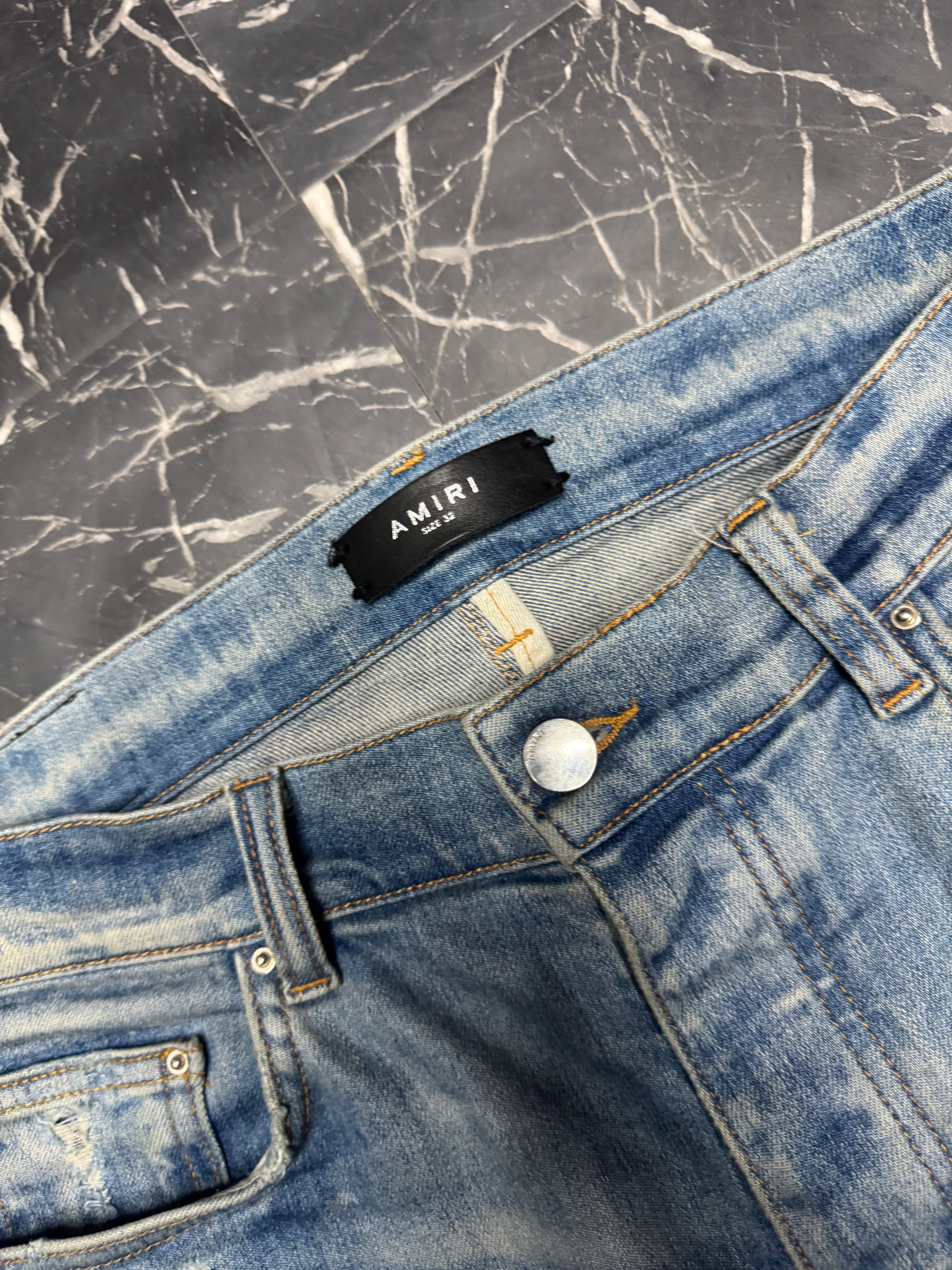 Amiri jeans orange patches sz 32 U