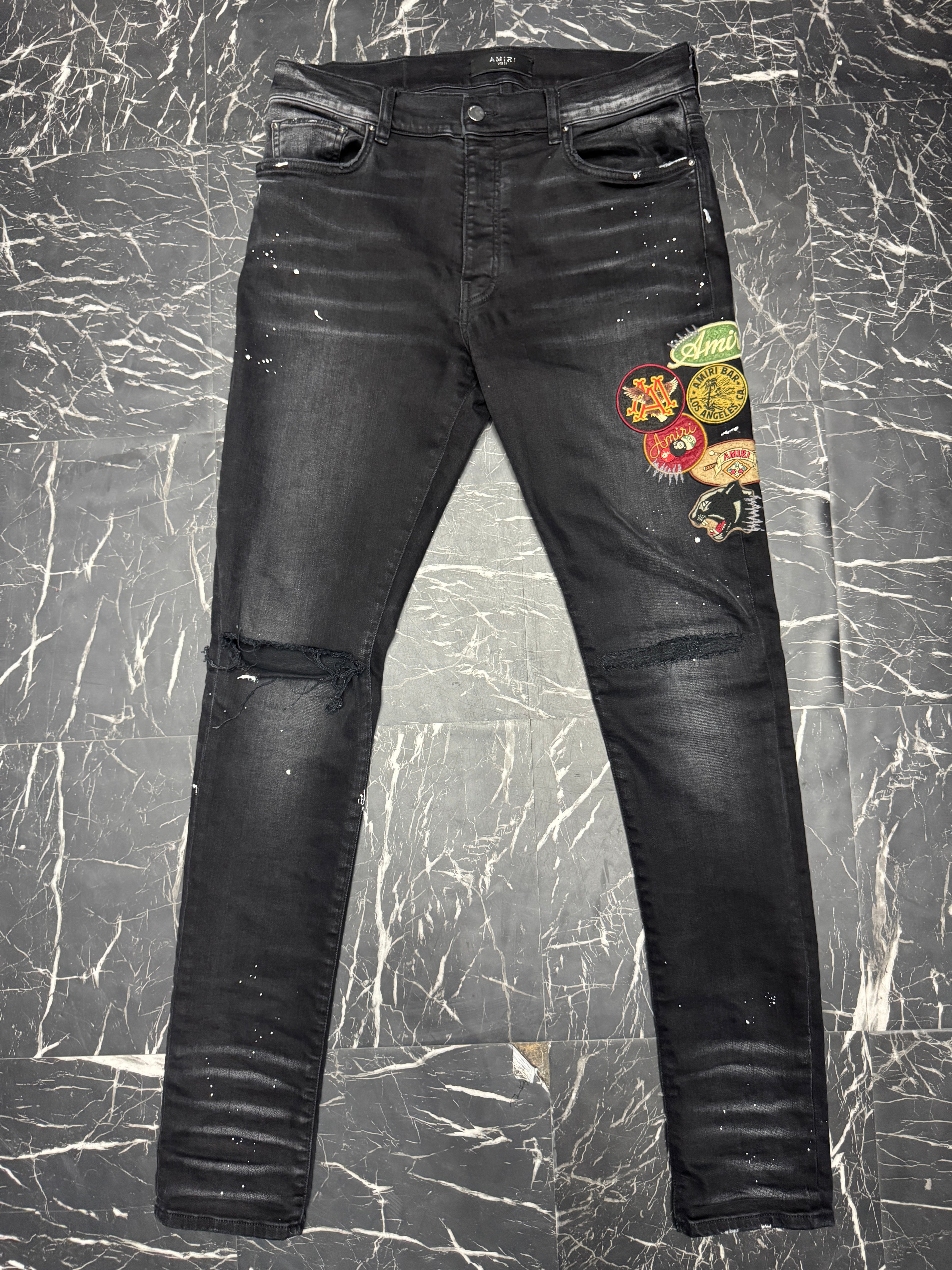 Amiri jeans patch work sz 33 U
