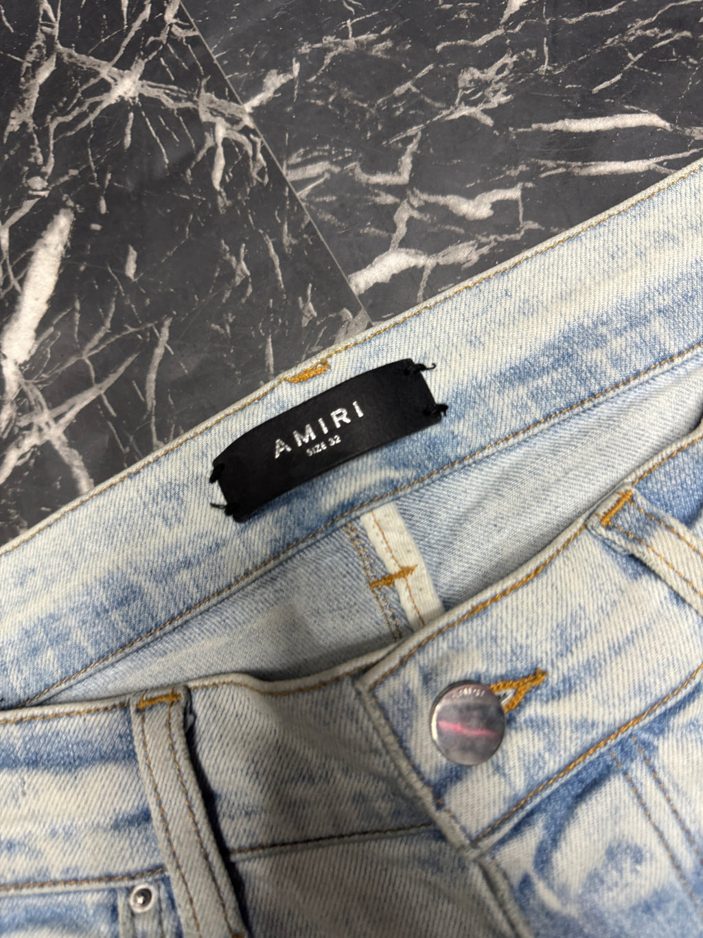 Amiri college logo jeans sz 32 U
