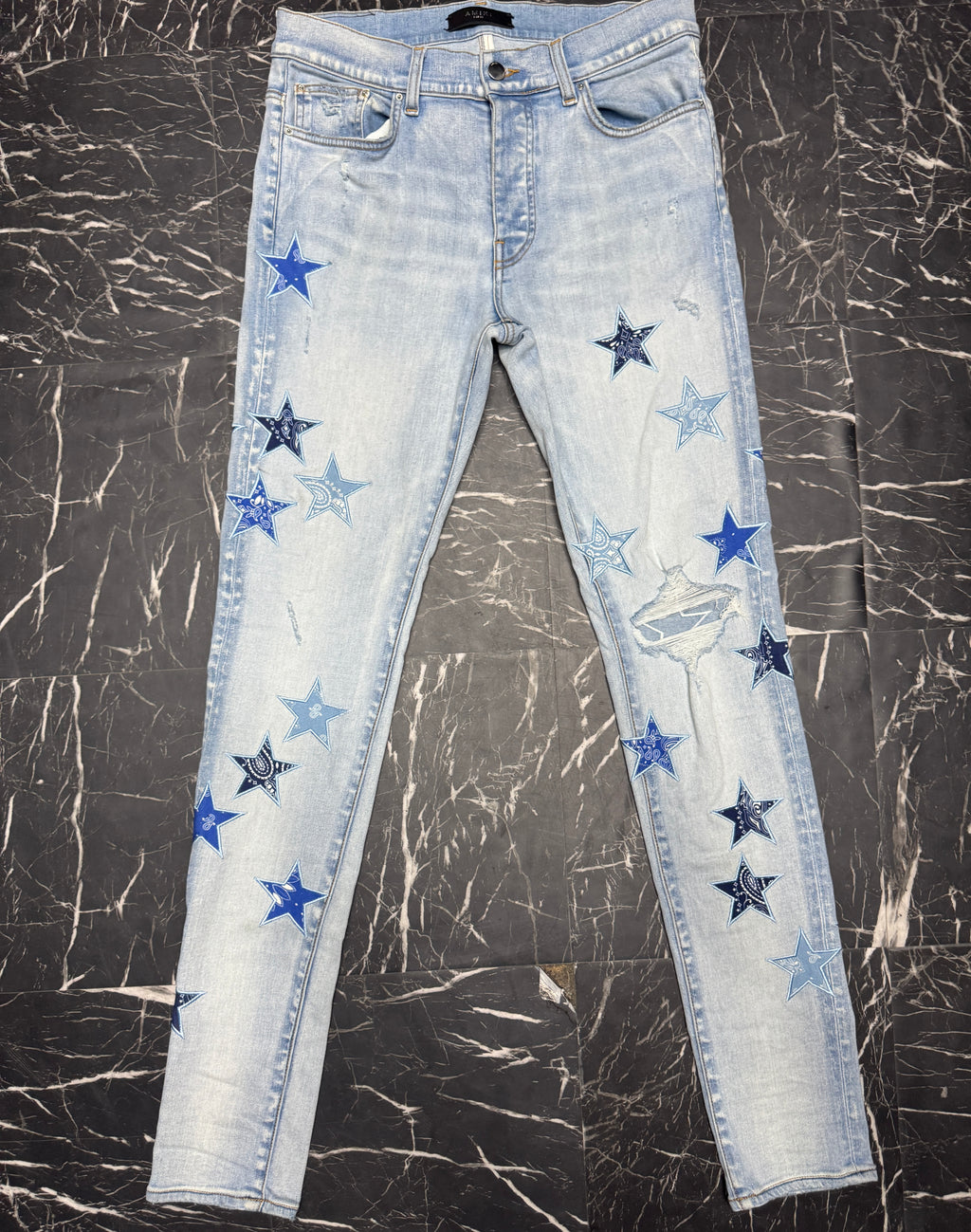 Amiri jeans star patches sz 32 U