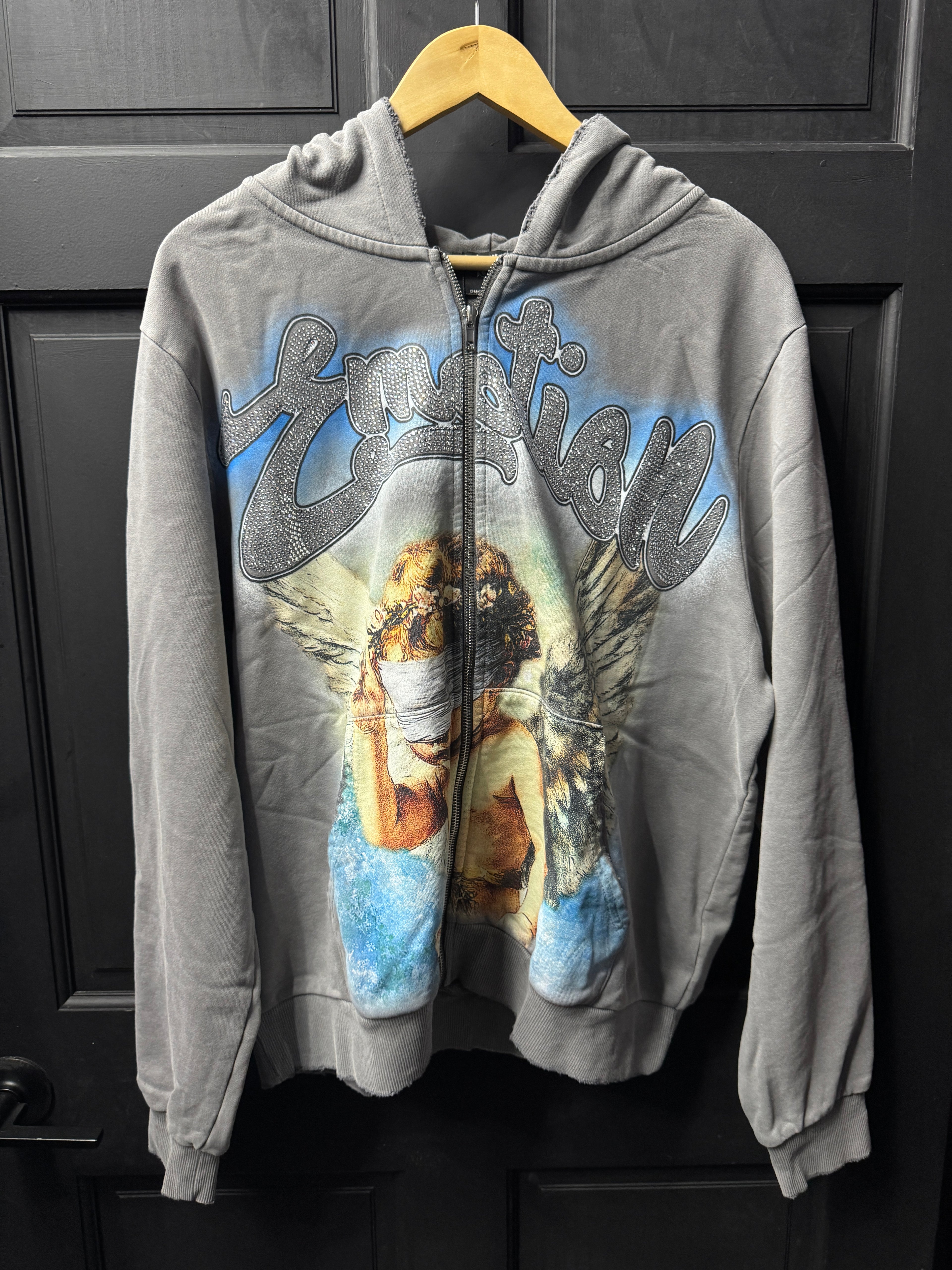 Mixed emotions angel zip up