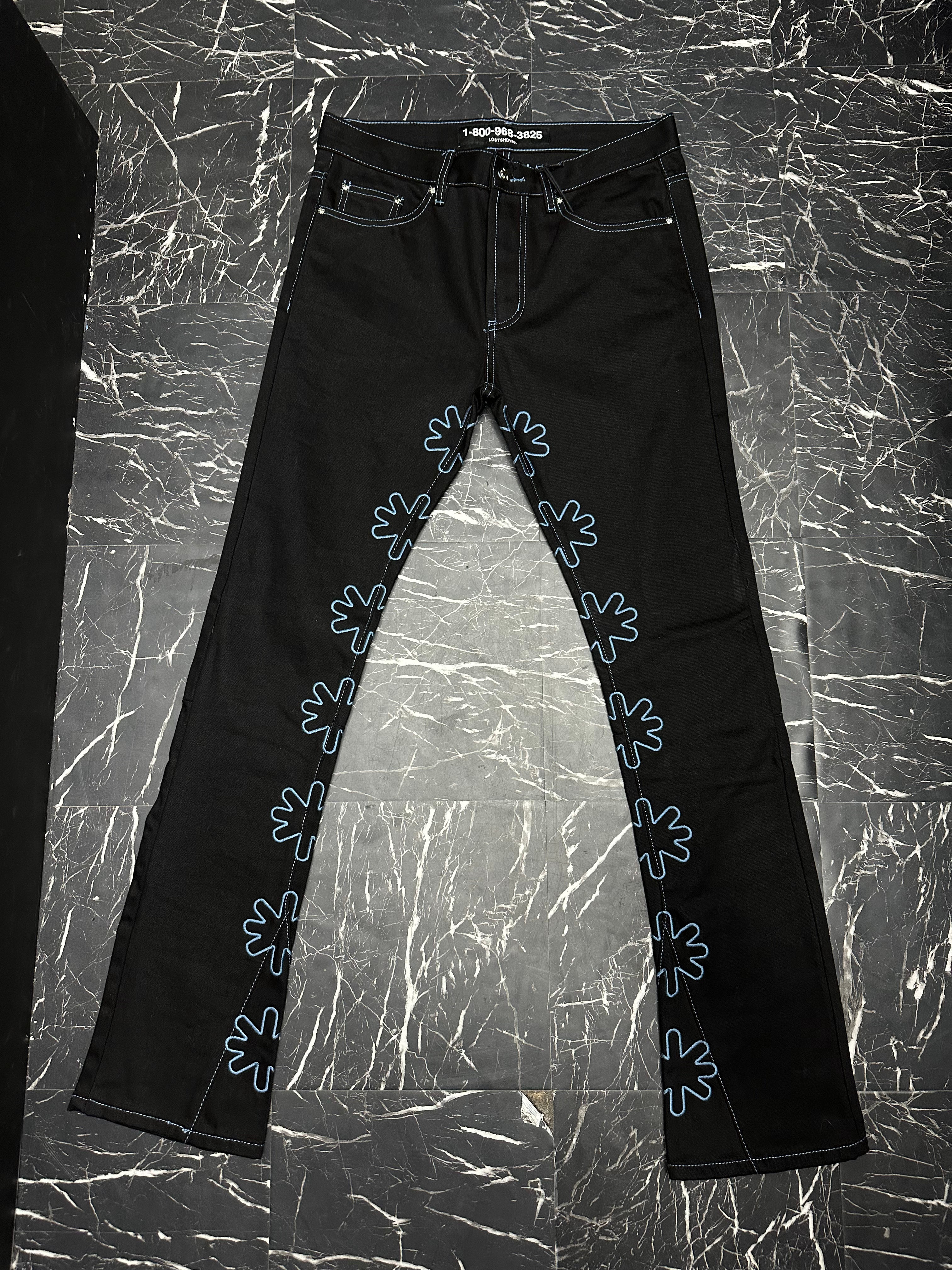 Lost shadow jeans black/blue sz 34 New