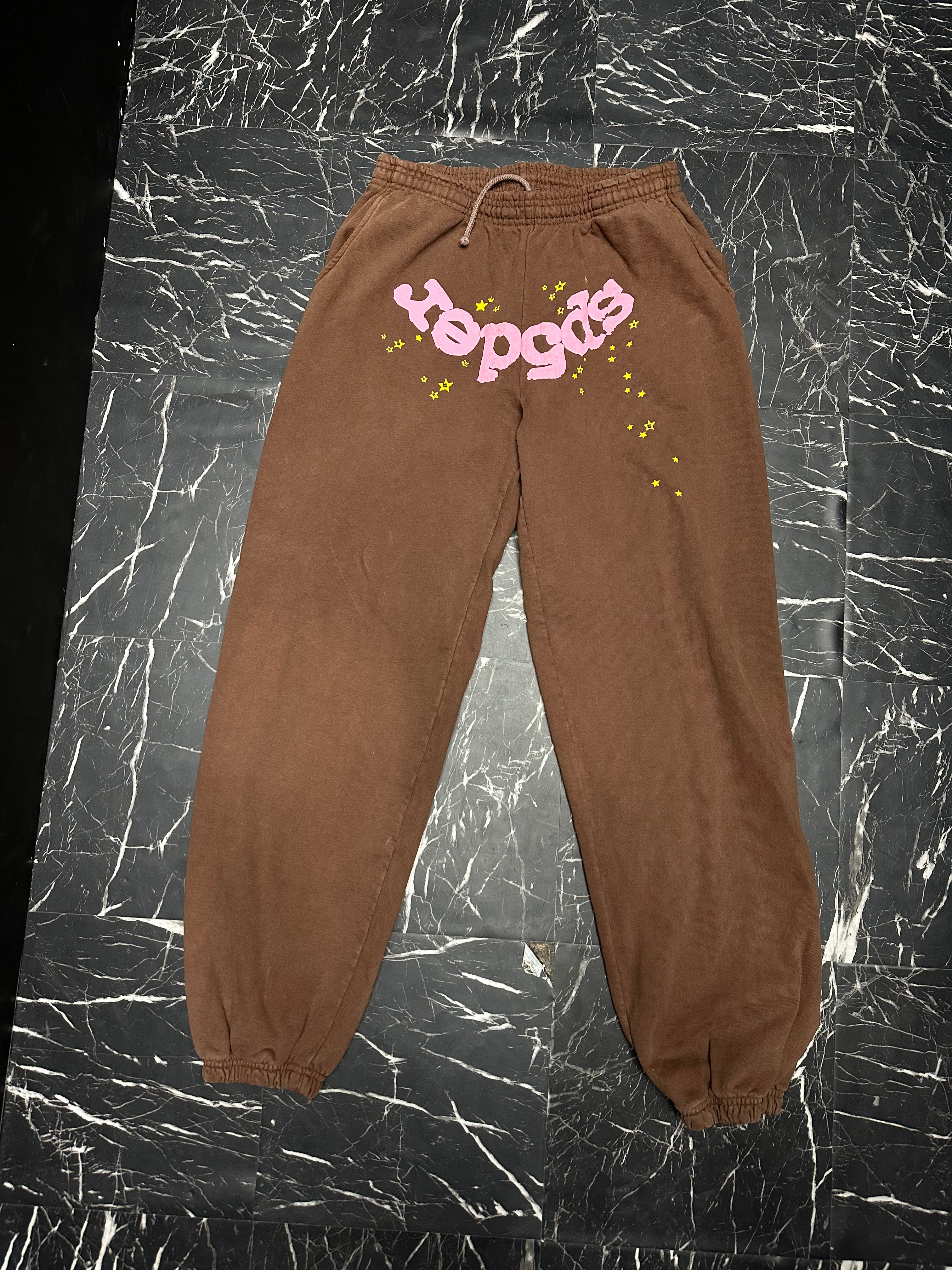Sp5der brown sweatpants