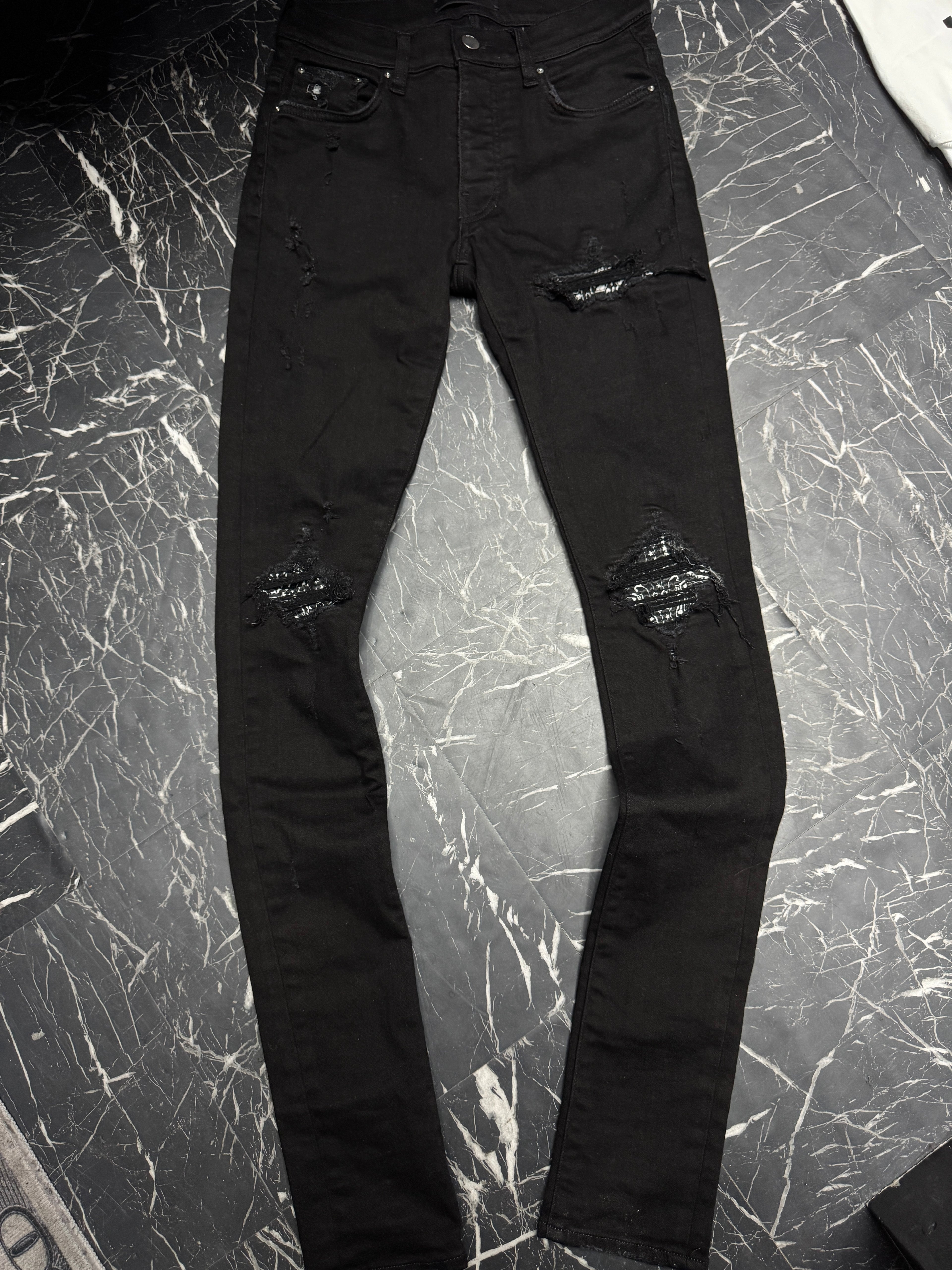 Amiri jeans MX1 paisley patch sz 28 U