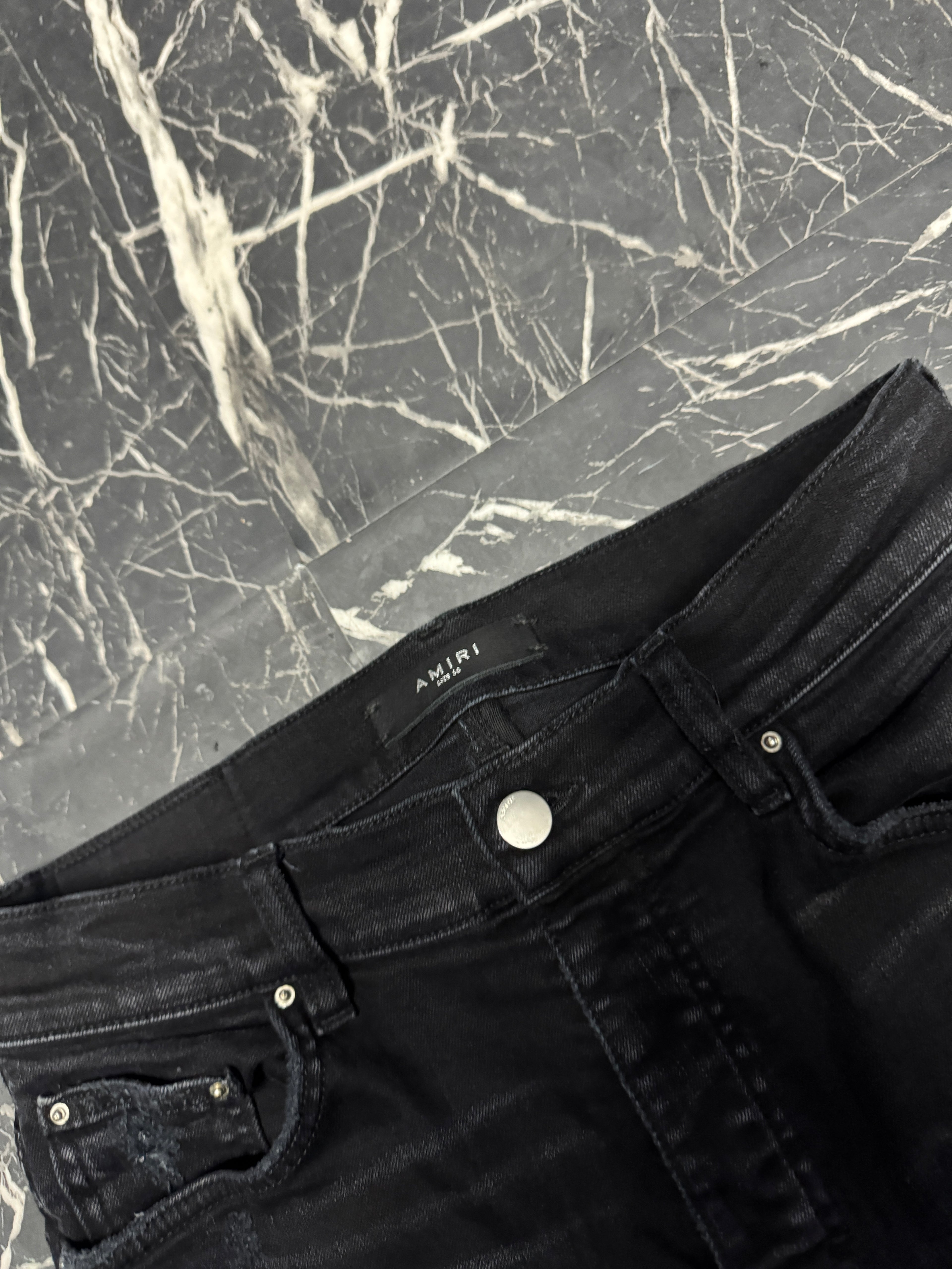 Amiri jeans mx1 black purple patch sz 30 U