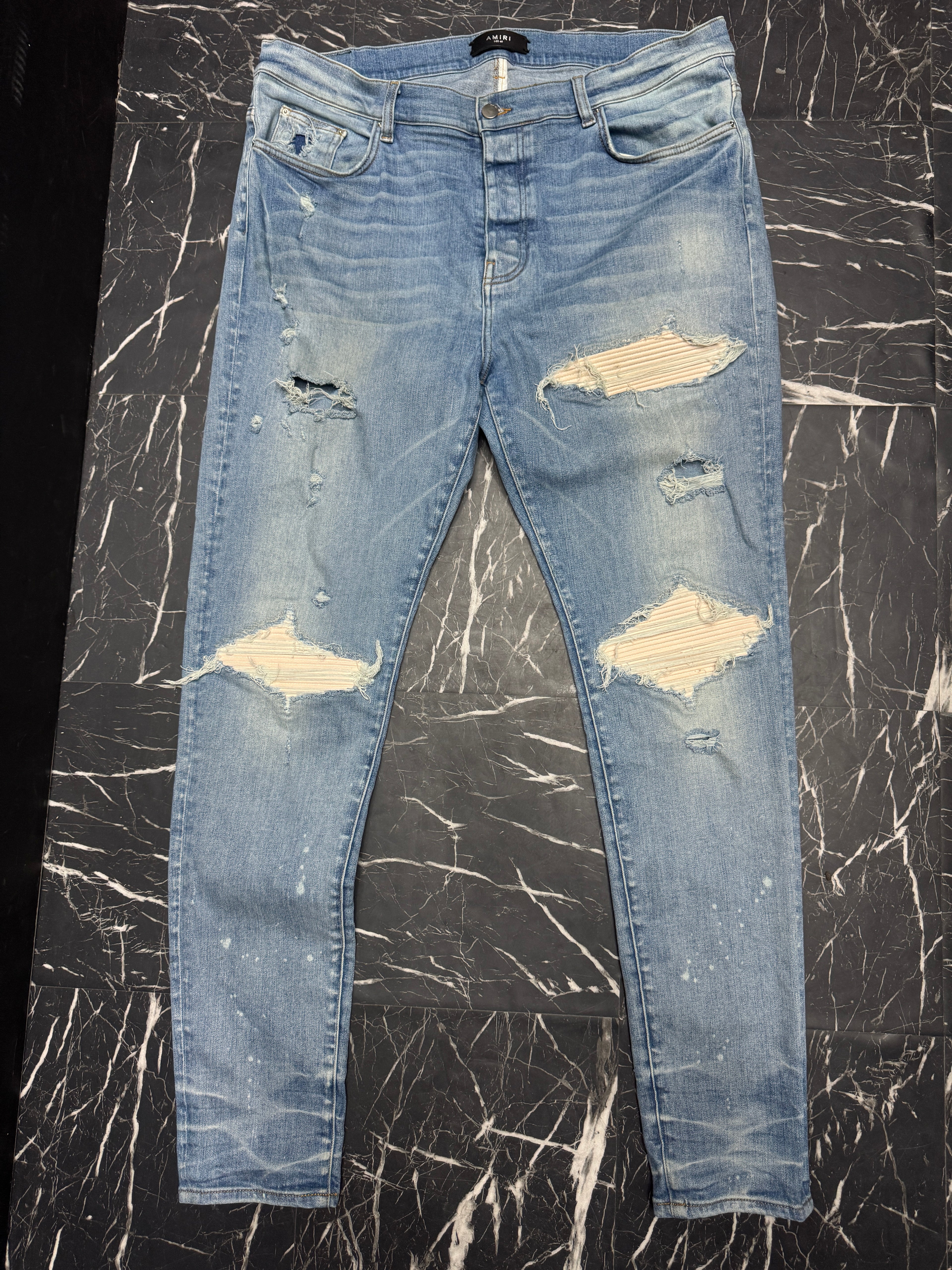 Amiri jeans MX1 white patch sz 40 U