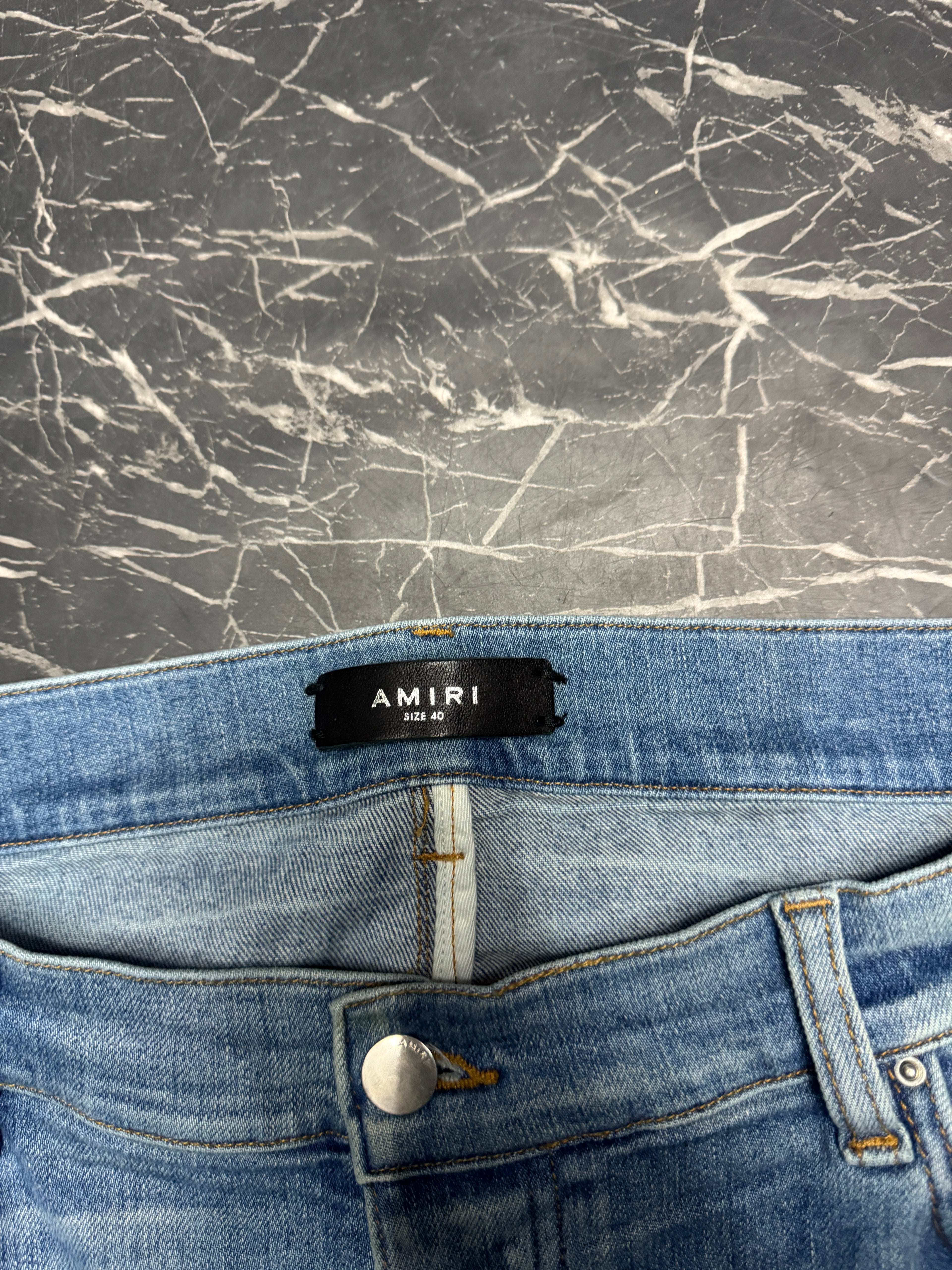 Amiri jeans MX1 white patch sz 40 U